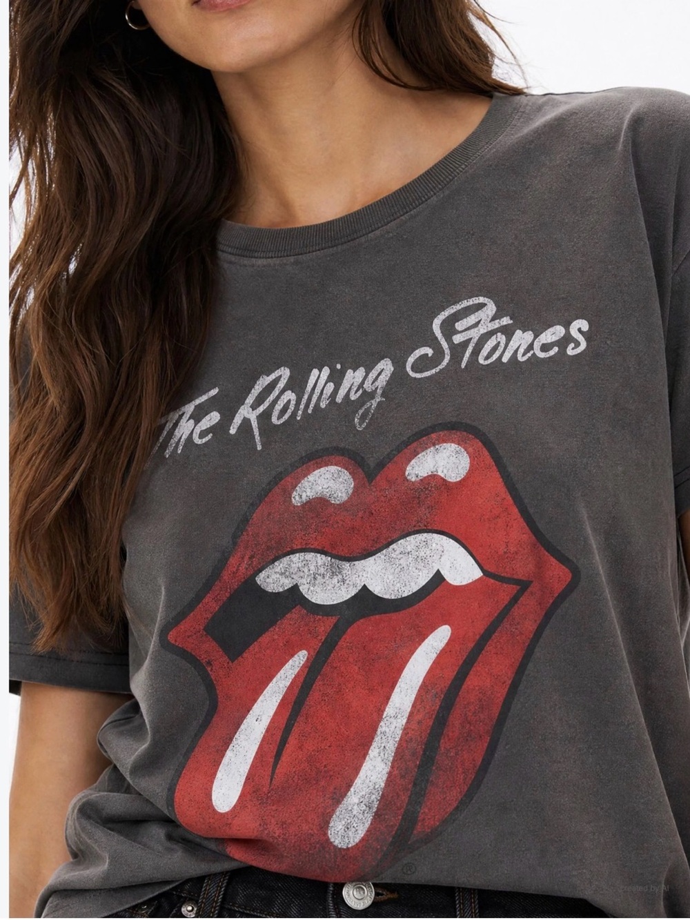 NWT: the Rolling Stones Women's Cropped Crewneck Graphic Tee -XS